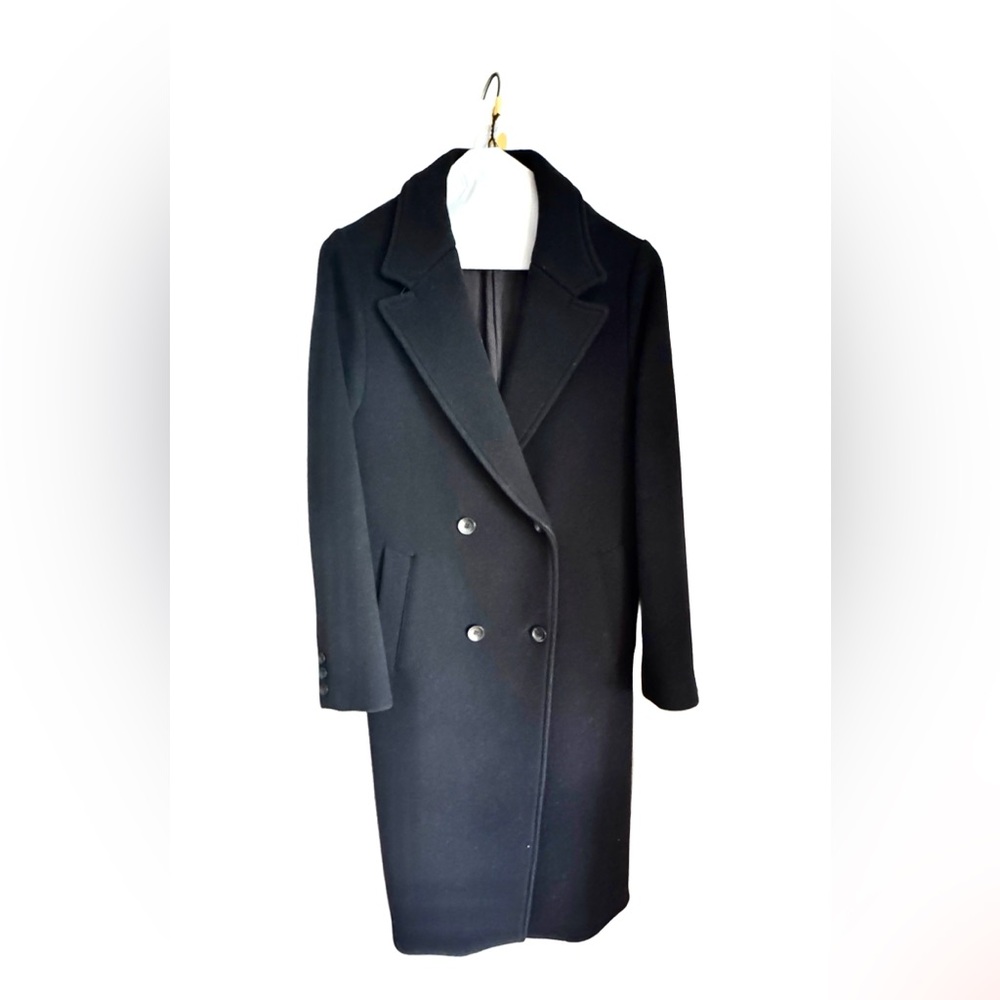 Classic Sophisticated Black Women's Wool Winter Coat